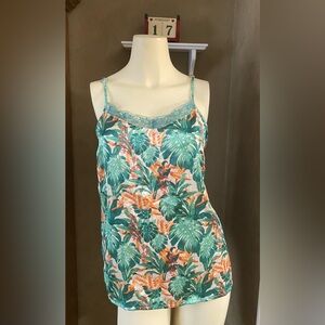 Tabitha Webb sleepwear Tropical Print Chemise top Women’s size Medium